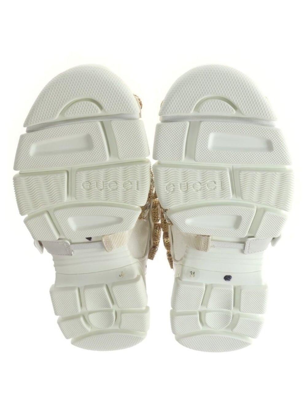 Gucci Flashtrek Crystal Low Cut Sneakers White GG - Picture 5 of 6